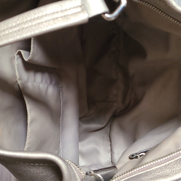 🌟Rare🌟Coach Pewter Color Leather Large Hobo Bag - Picture 11 of 14
